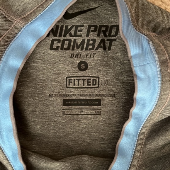 Nike Pro Combat Dri Fit Baseball Shirt - Picture 2 of 4